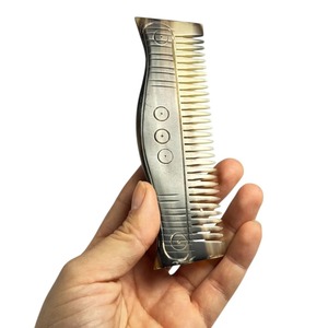 High Demand Natural Horn Hair <b>Comb</b> Handmade Luxury <b>Wide</b> Tooth Beard Styling Grooming Tool For Men Women - Product Image 2