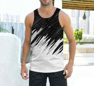 Camiseta sin Mangas para Hombre INDEX, Cuello Redondo, Estampado Geométrico, Secado Rápido, Ajuste Deportivo, Ropa de Gimnasio, Chaleco Atlético de Poliéster - Product Image 3