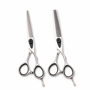 Juego de Tijeras Profesionales de Acero Inoxidable Color Oro Rosa para Cortar y Entresacar Cabello, Kit de Tijeras de Peluquería con Estuche de Plástico para Estilismo en Salón - Product Image 4
