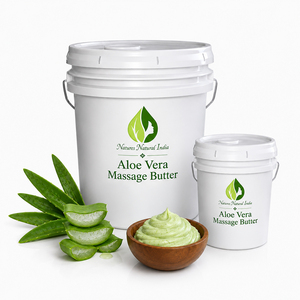Mantequilla de Masaje de Aloe Vera Natural de Natures Natural India, Humectante Corporal para Todo Tipo de Piel, Adultos - Product Image 1