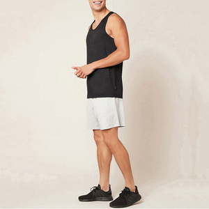 Camiseta sin mangas de punto para hombre, hecha a medida, transpirable, ecológica, de alta calidad, informal, con insignia, de spandex/poliéster - Product Image 3