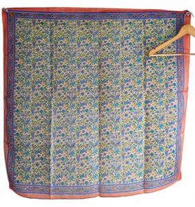 <b>Scarves</b> Floral Paisley Print Silk <b>Scarf</b> LightWeight Square For Neck Wrap Border Pattern By Exporter At Affordable Price <b>Scarf</b> - Product Image 5