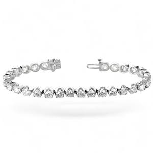 Pulsera de tenis con engaste de ilusión de cuatro puntas en oro de 14K - Product Image 1