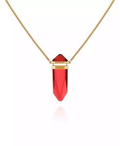 Collana a catena lunga con ciondolo a forma di resina epossidica Siam rosso imitazione tonalità oro | Vince Camuto - Product Image 1