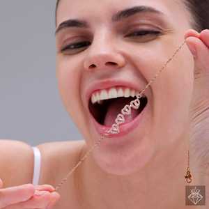 Collar de cadenas finas con abalorio de trébol PRAO - Product Image 1