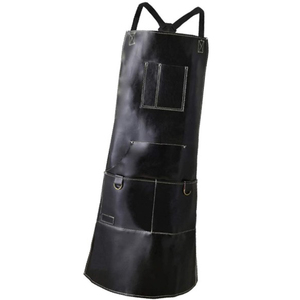 Tablier en toile Hothome à poches multiples, fermeture à boutons-pression, manches courtes, pour restaurant, bar, unisexe, vêtement de travail en tissu tissé, réglable - Product Image 1