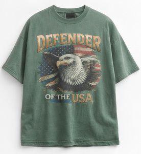 Custom Graphic Men's Streetwear Oversized Crop <b>Drop</b> Shoulder Heavyweight Vintage <b>Acid</b> Wash Flannel 100% Cotton T-shirt - Product Image 2