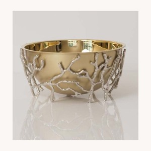 Tazón de metal premium para servir dulces, elegante diseño nuevo, tazón decorativo personalizado para la decoración de la mesa del hogar. - Product Image 5