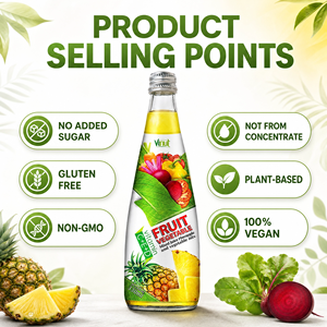 Vinut - Bebida de Jugo Mixto de Manzana y Vegetales en Botella de 330 ml con Vitaminas C, E y D - Muestra Gratis, Bebida Saludable, Fábrica de Vidrio - Product Image 2