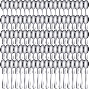 100 Pezzi Cucchiaini da Espresso in Acciaio Inox, 4.33 Pollici, Piccoli Cucchiai da Cucina per Dessert, Degustazione Tè, Accessori per Caffè e Tè - Product Image 1