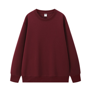เสื้อสเวตเชิ้ตโอเวอร์ไซส์ คอกลม ทรงหลวม ใส่ได้ทั้งชายและหญิง สีพื้น ผ้าถัก คอตตอน สวมใส่สบายๆ สำหรับฤดูใบไม้ร่วง ทรงปกติ แขนยาว - Product Image 3