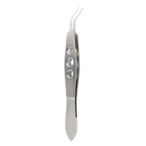 Pinzas de Capsulorrexis Utrata de 10.5cm con Punta Angular de 11mm, de Acero Inoxidable, Reutilizables, Manuales, con Certificación CE, para Microcirugía Oftálmica - Product Image 1