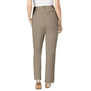 Pantalones Chino de Mujer, Diseño Personalizado, Color Sólido, Cintura Media, Spandex/Algodón Premium, Nueva Llegada - Product Image 4
