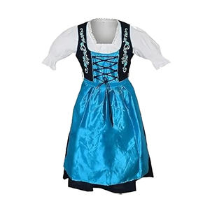 Robe Dirndl élégante pour femmes, style bavarois, brodée et plissée, costume traditionnel pour l'Oktoberfest - Product Image 1