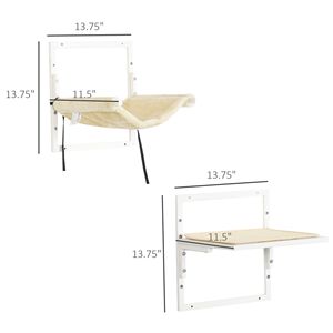Moderne Mensole per Gatti da Interno in Crema Bianco, Set da 6 Pezzi, con Piattaforme Regolabili in Altezza e Amaca - Product Image 2