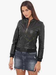 Veste en cuir pour femme respirante avec logo personnalisé, couleur et taille personnalisables - Product Image 6