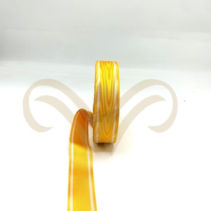 Ruban de Médaille en Soie Moiré Jaune de Haute Qualité avec Marquage d'Eau, Fabricant de Rubans de Récompense pour Uniformes de Service - Product Image 6