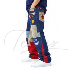 Jeans de Mezclilla Holgados Personalizados de Alta Calidad para Hombre, Estilo Boyfriend, Lavado Desgastado, Jeans Personalizados de Moda Urbana para Hombre - Product Image 3