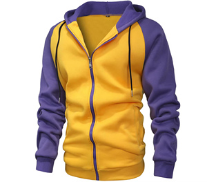 Sweat-shirt à capuche zippé à manches raglan gris et bleu clair pour homme, coupe décontractée, vêtement d'automne, sweat-shirt gris pour homme 2027 - Product Image 5