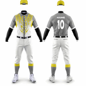 Men's Baseball Uniform Set Gray Orange Solid Screen Printed Polyester Short Sleeve V-neck Jersey Pants Elastic Waist Regular Fit - Product Image 4