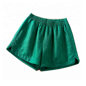 Shorts de sport décontractés pour femmes grandes tailles, taille haute, séchage rapide, respirants, en molleton de coton personnalisé, pour la course et la gym, avec option OEM - Product Image 1