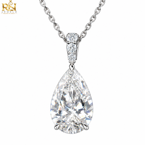 Collar con Colgante de Diamante Cultivado en Laboratorio con Corte de Pera |   Cadena de Lágrima en Oro Sólido de 9K, 14K y 18K, Joyería Fina, Pieza Moderna y Elegante - Product Image 1