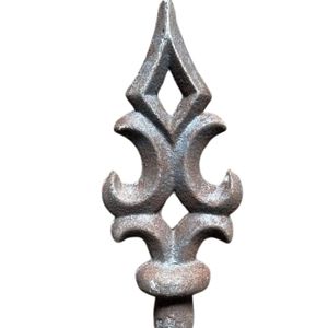 Cast iron ornamental finial tip traditional design for balustrade handrail outdoor use rust resistant <b>wall</b> mounted accent - Product Image 3