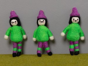 Wholesale Felt & Yarn Wool Felt Adult Trainee Green <b>Witch</b> Cute Apprentice Spooky Halloween <b>Decor</b> Gift Set - Product Image 4