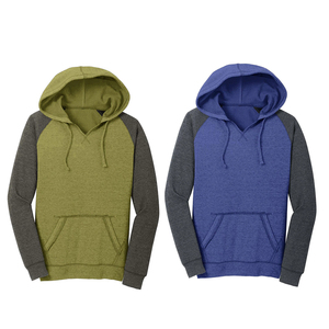 Winter Raglan Contrast Cotton Fleece <b>Hooded</b> <b>Sweatshirt</b> Full Sleeve Loose Fit Fashion Brand Hoodies For Women's - Product Image 6