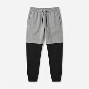 Custom Colorblock Heavyweight <b>Fleece</b> <b>Joggers</b> Wholesale Cotton Rich Winter Sweatpants for Men - Product Image 3