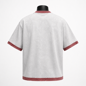 Camiseta Personalizada de Corte Regular para Hombre, 100% Algodón, Estilo Vintage, Urbana, Casual, Hip Hop, con Logotipo Frontal, Fabricante OEM ODM - Product Image 2