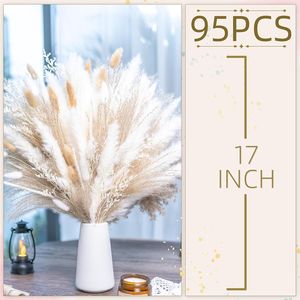 95 Piezas de Ramo Decorativo de Hierba de Pampas Natural, Arreglo Floral Seco Estilo Boho para Mesa de Boda y Centro de Mesa Rústico - Product Image 2