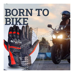 Guantes de Motocicleta Personalizados con Protección para los Nudillos, Guantes de Cuero para Motociclismo, Ciclismo, Motocross, Carreras de Motos de Cross - Product Image 4