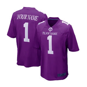 เสื้อเจอร์ซีย์กีฬาอเมริกันฟุตบอลแบบสั่งทำคุณภาพเยี่ยมสำหรับผู้ชาย ระบายอากาศได้ดี ไซส์ใหญ่ แขนสั้น - Product Image 6