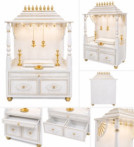 Buy Designer Pooja Ghar <b>Mandir</b> for Home Modern Teak Wood Professional Customized Temple Best Pooja Room Design Wholesale Prices - Product Image 5