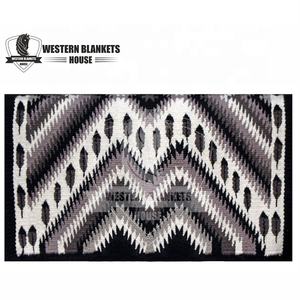 Tapis de selle Western Horse fait à la main de haute qualité Laine de Nouvelle-Zélande/Cuir d'Inde/Coton/Doublure polycoton avec sièges profilés - Product Image 3