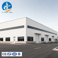 Bâtiment d'entrepôt préfabriqué en structure acier résistant au vent, haute stabilité, atelier industriel avec certificat CE