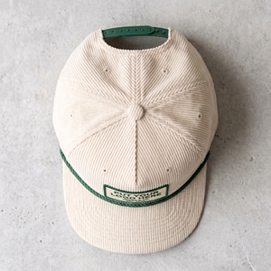 Casquette de baseball snapback à cinq panneaux en velours côtelé vert personnalisé avec patch en tissu et logo, style vintage, pour adulte - Product Image 6