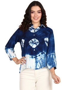 Camisa Maaesa para Mujer, de Rayón, Hecha a Mano, con Cuello Abotonado, Manga Larga, Estilo Casual, Corte Regular, para Primavera/Verano - Product Image 1