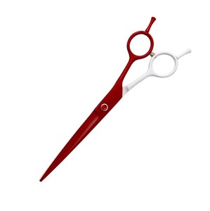 Ciseaux de toilettage professionnels pour chiens de qualité supérieure, couleur rouge et blanc, avec vis et silencieux, par Tegra - Product Image 1