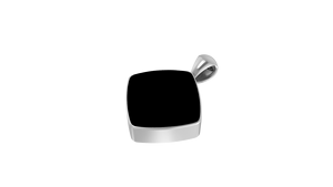 Premium 925 Sterling Silver Fine Pendant Black Onyx Gemstone Three Shapes Spring <b>Lock</b> Adjustable <b>Cable</b> Chain Bezel Setting - Product Image 6