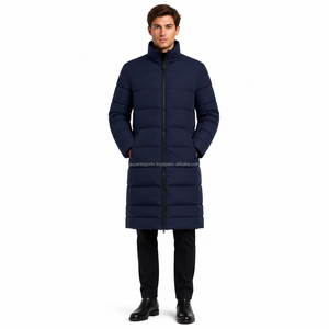 Manteau d'hiver long pour homme, doudoune épaisse et chaude, imperméable, coupe-vent, à capuche, matelassée, rembourrée, respirante, pour l'extérieur - Product Image 1