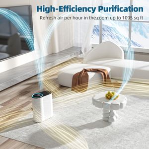 Purificatore d'aria domestico con filtro HEPA H13, funzione automatica, modalità sonno ultra silenziosa e filtro per fumo e peli di animali domestici - Product Image 4