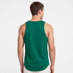 Débardeur Vert Uni GYM ACTIVE Col Rond avec Poche Avant Logo Gym Active Bloc de Couleurs Effet Délavé Sans Manches Côtelettes Personnalisées - Product Image 5