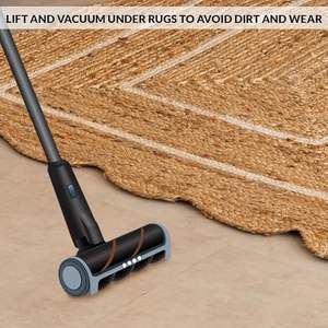 Tapis en jute blanc style bohème pour la décoration intérieure, motif uni, vintage, style ferme, fibre naturelle, fait main, bord festonné - Product Image 2