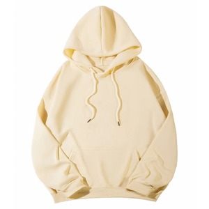 Sweat-shirt à capuche unisexe surdimensionné, couleur unie, en molleton tricoté, décontracté, pour l'automne, manches longues, avec poches, modèle 2027 - Product Image 1