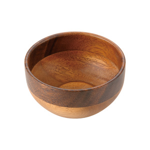 Bol en bois d'acacia, saladier en bois, bol de service, vaisselle de cuisine, écologique, OEM - Product Image 4