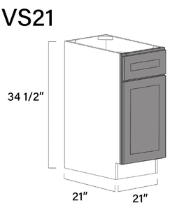 White Shaker <b>Frame</b> or <b>Frameless</b> Vanity Sink Base Cabinet - Product Image 3