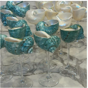 Coupe à vin artisanale en coquillage naturel, décorative, avec motif cœur, pour la maison, les mariages, les maisons de plage, les hôtels et les restaurants - Product Image 2