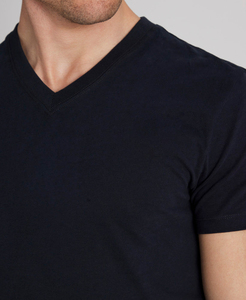 T-shirts col V pour hommes à prix avantageux, manches courtes, en coton, personnalisables, respirants, service OEM ODM. - Product Image 6